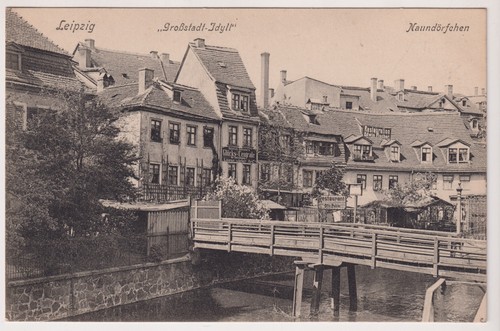 Leipzig großstadt idyll - ak, großstadt-idyll