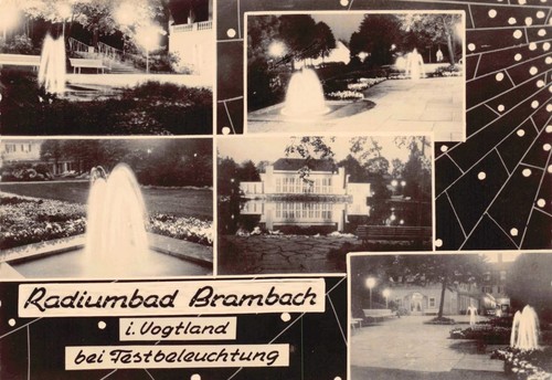 Postkarte bad brambach - bad,
