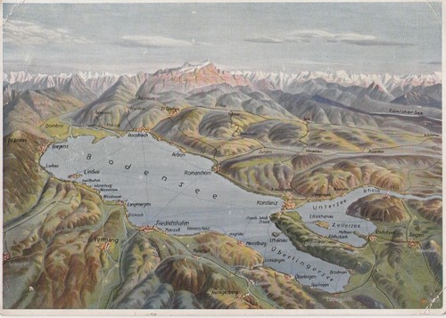 Bodensee postkarte ungelaufen - postkarte,