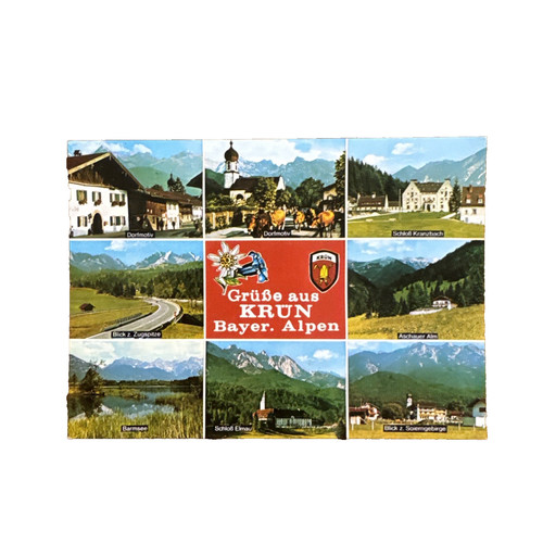 Ansichtskarte postkarte krün - ansichtskarte,