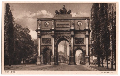 Alte münchen siegestor - ak,