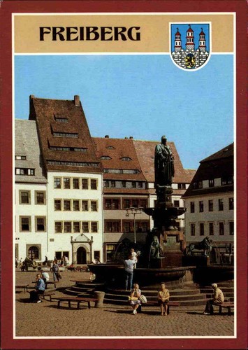 Freiberg sachsen ddr - sachsen, postkarte