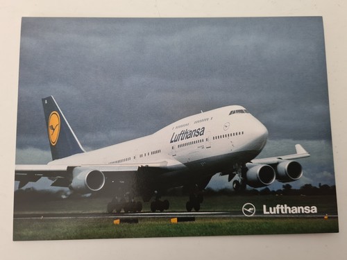 Postkarte lufthansa boing - lufthansa,
