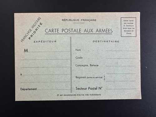 Frankreich feldpost ganzsache - feldpost,