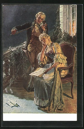 Künstler mozarts erste - künstler-ak,