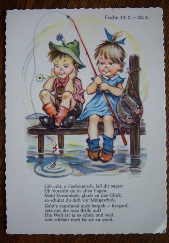 Alte sternzeichen postkarte - alte,