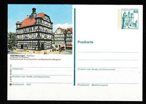 Bildpostkarte melsungen g - bildpostkarte,
