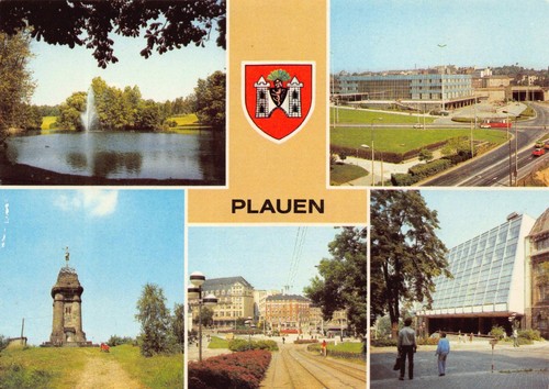 Postkarte plauen stadtpark - postkarte, plauen,
