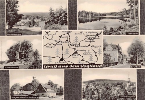 Postkarte vogtland gruß - gruß, aus