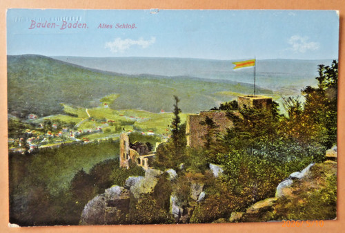 Postkarte baden - postkarte,, baden-baden