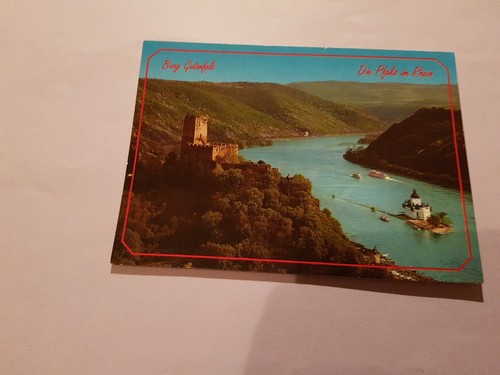 Postkarte kaub am rhein - kaub,