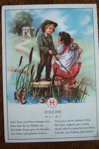 Alte sternzeichen postkarte - alte,