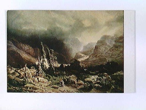 Künstler felssturz im - künstler-ak,