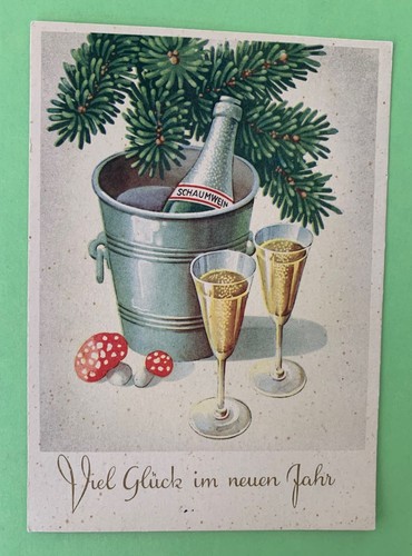 Ansichtskarte viel glück - ansichtskarte, im