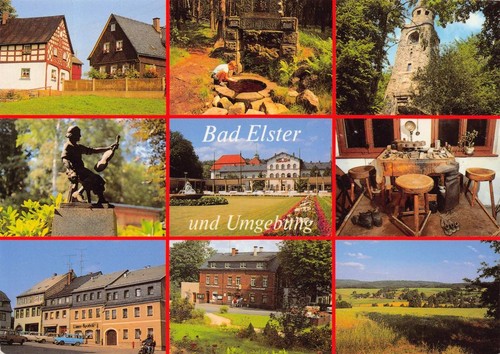 Postkarte bad elster - bad,