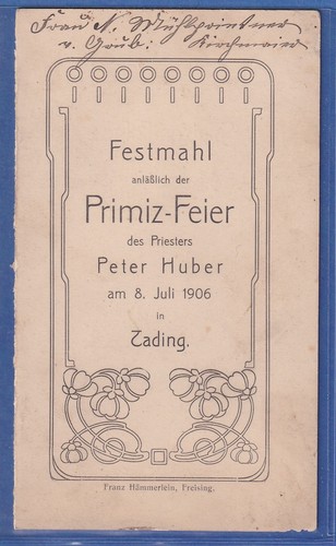 Alte einladungskarte festmahl - alte,