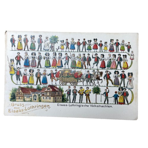 Postkarte elsass lothringen - postkarte,