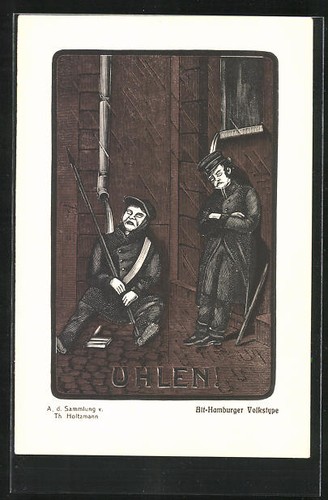 Künstler hamburg uhlen - künstler-ak,
