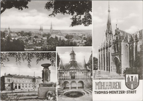 Ansichtskarte mühlhausen - ansichtskarte,