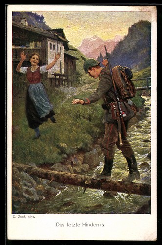 Künstler zopf das - künstler-ak, zopf: