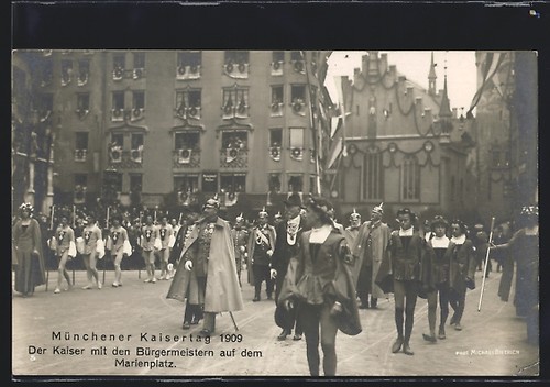 München kaisertag 1909 - ak,